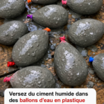 Une femme trempe 60 fougères artificielles bon marché dans du béton liquide épais. Tout le monde copie cette idée pour son jardin avant !
